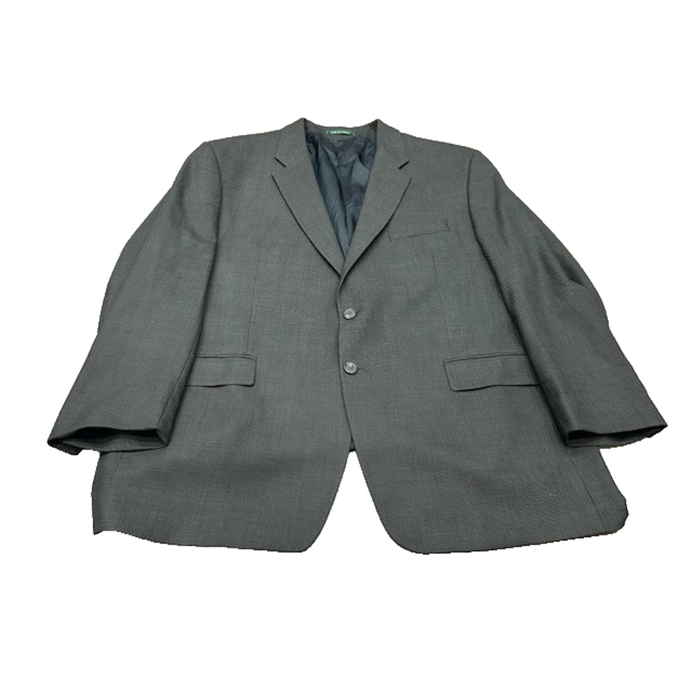 Lauren Ralph Lauren Mens Sport Coat Jacket Wool Black 48R Blazer 507523B